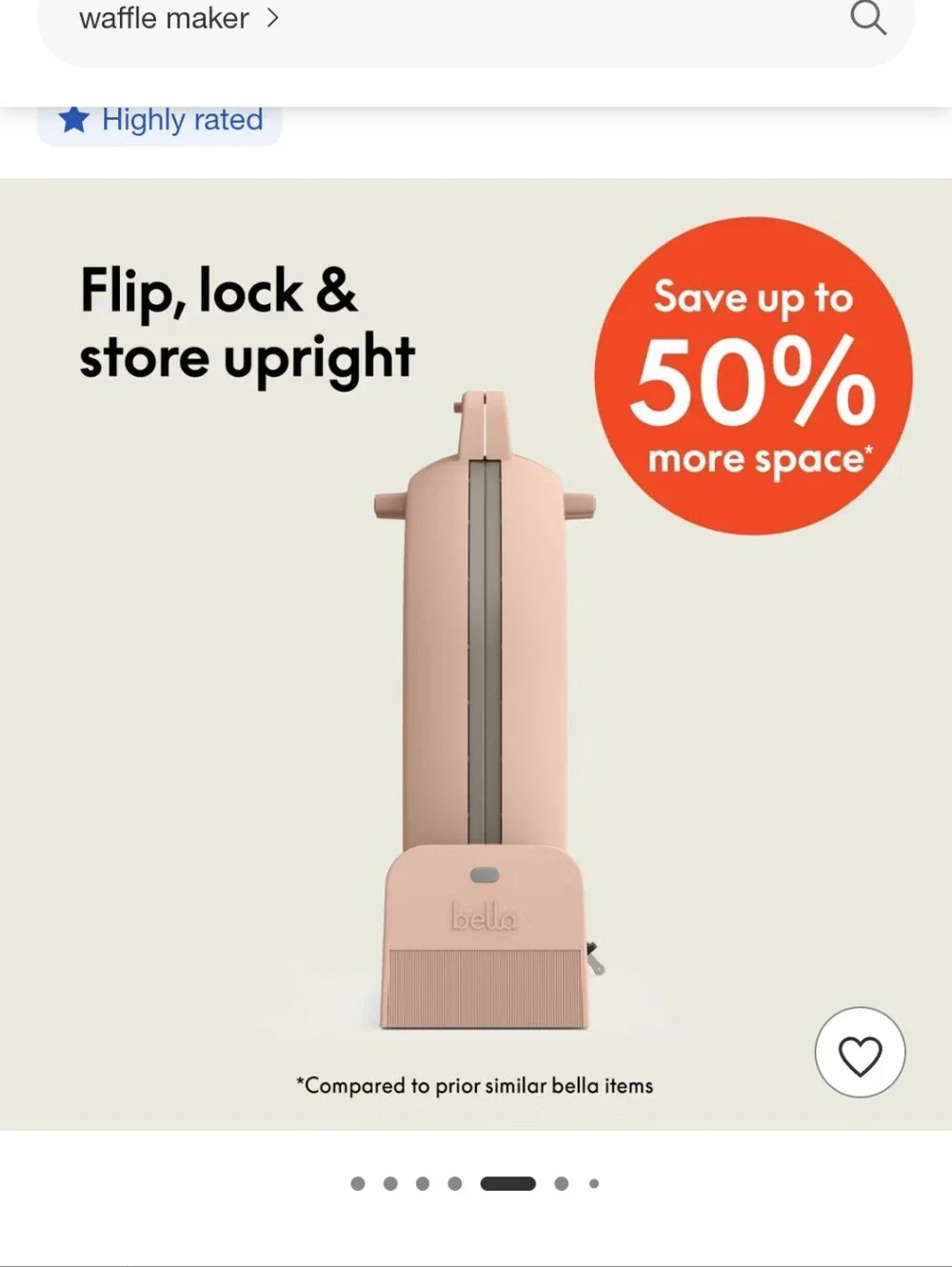 Bella Flip & Store Waffle Maker